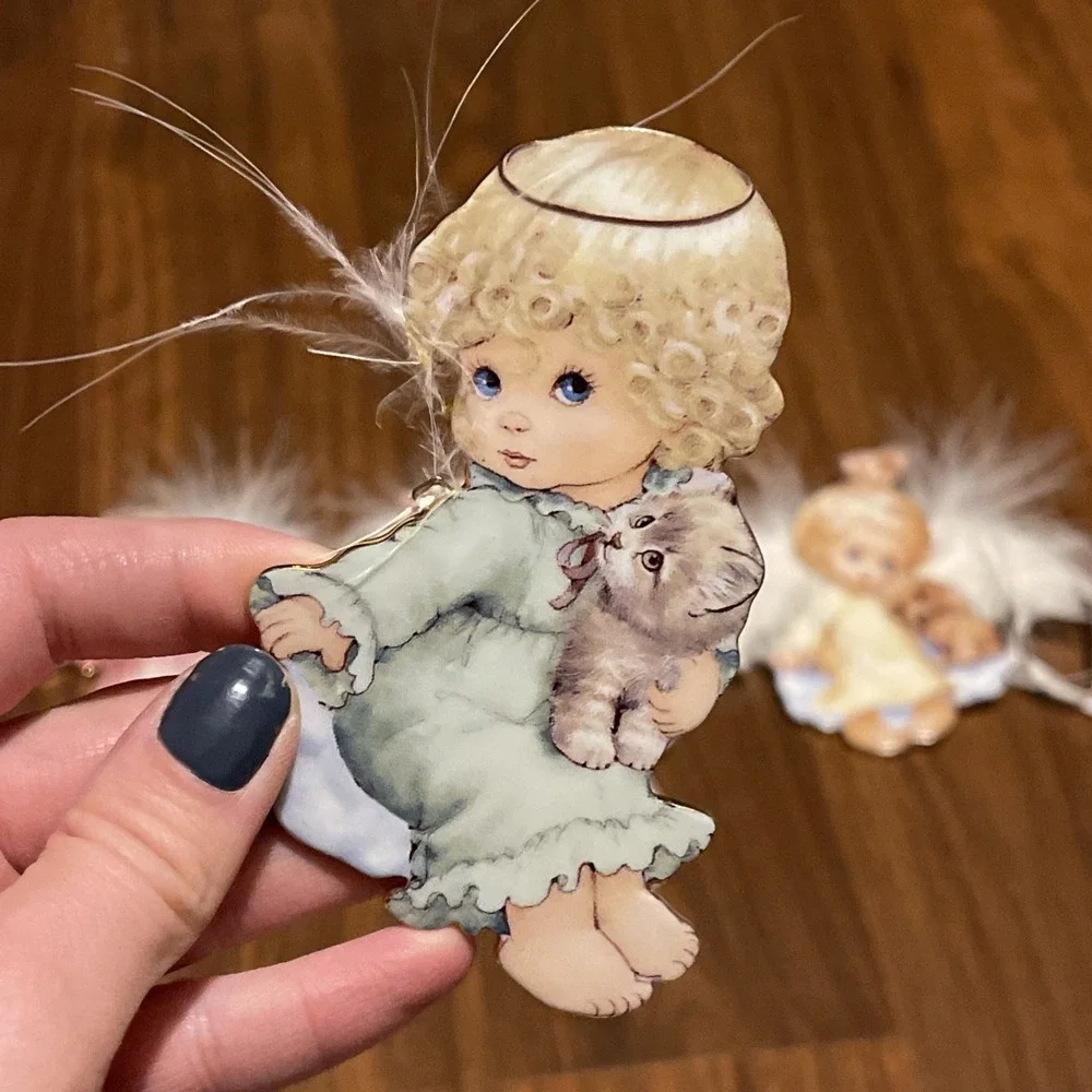 Bradford Exchange:Small Blessings Porcelain Angel Ornament 